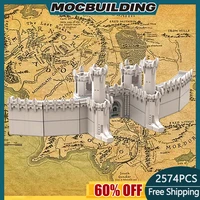 moc building block the walls of minas tirith technology bricks diy castle assembled architecture model toy holiday gifts