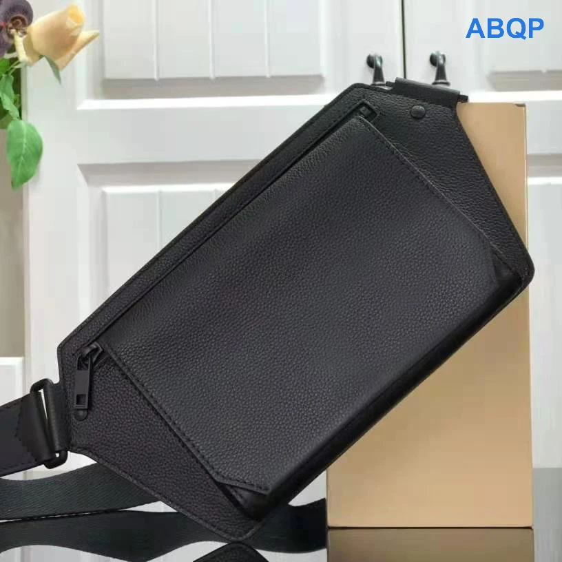 

Новинка лета 2022, роскошная брендовая мужская сумка через плечо, кожаная сумка, повседневная сумка через плечо, модная сумка с широким ремешк...