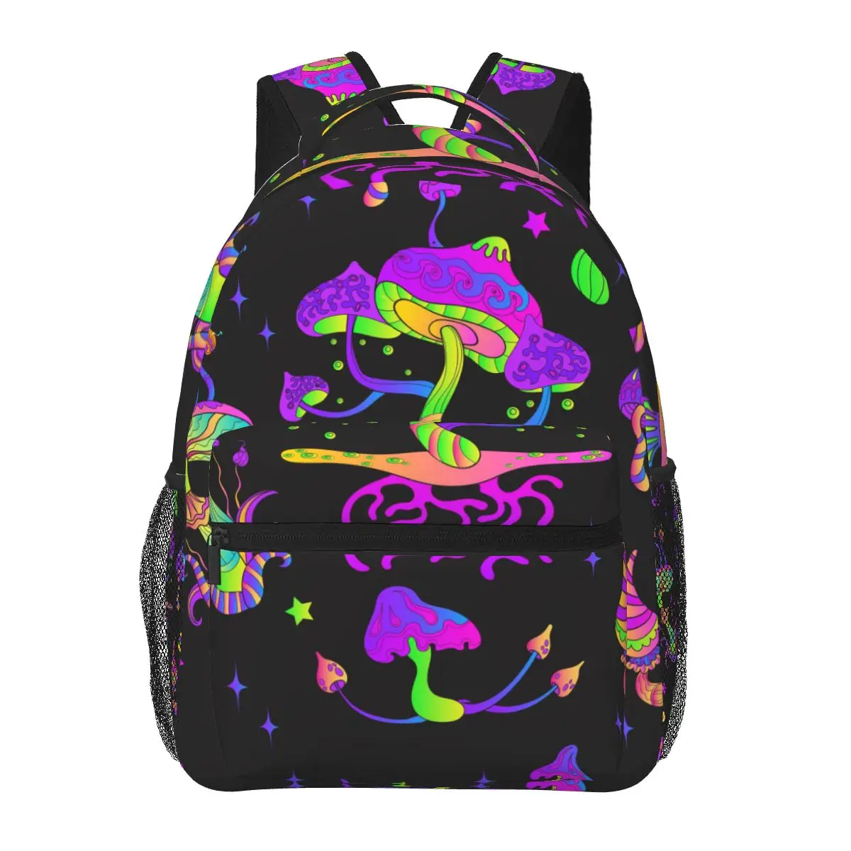 

Women Men Backpack 60s Esoteric Mushrooms Travel Female Bag Male Laptop Backpack Book Bag