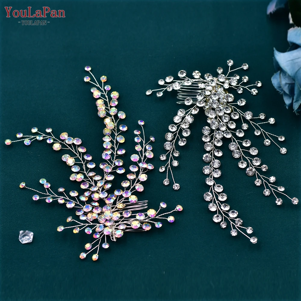 

TOPQUEEN Elegant Rhinestone Bridal Side Hair Comb Women Wedding Hair Piece Bride Crystal Headband Girls Party Accessories HP590