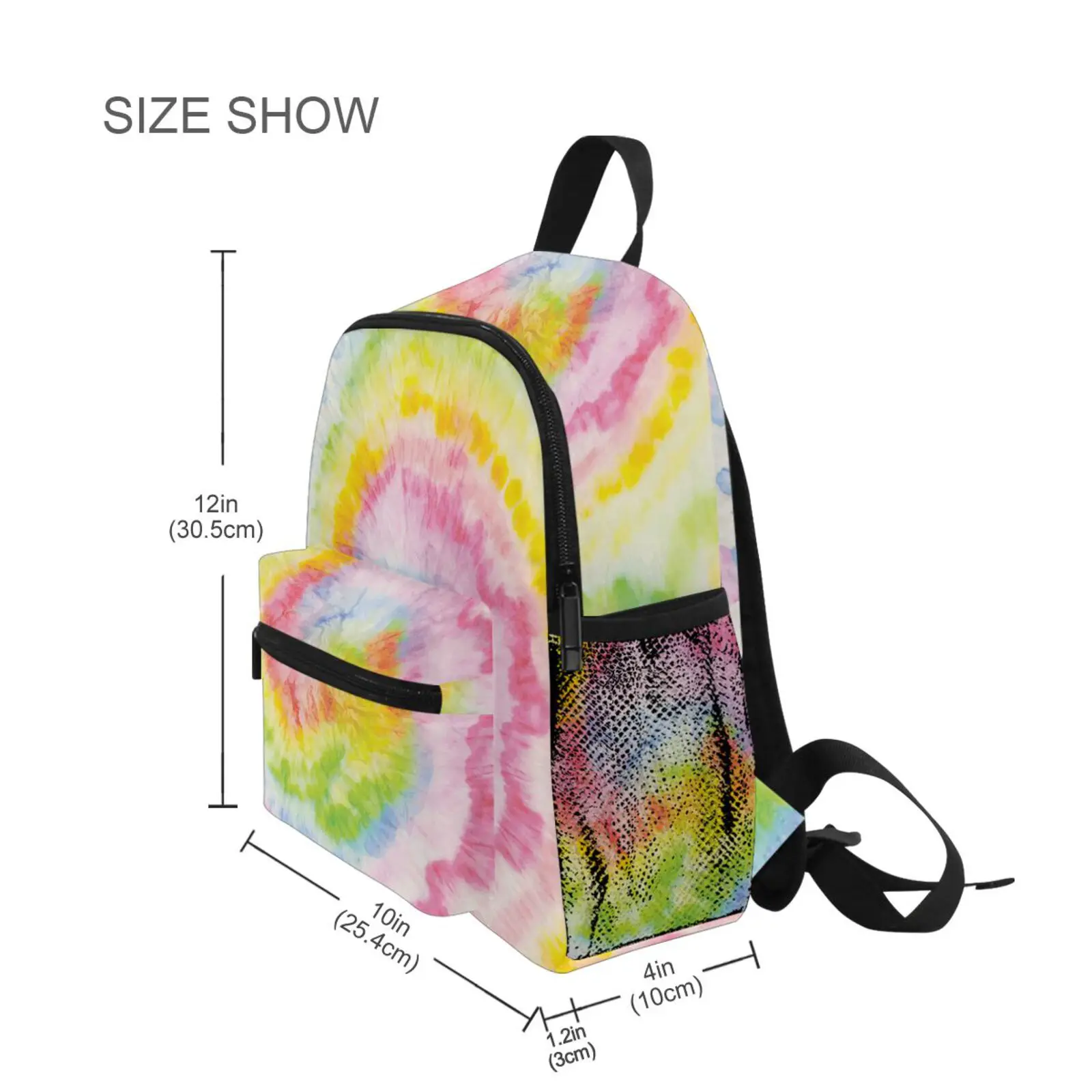 New Children Backpack Kids Toddler School Bag Rainbow Tie Dye Kindergarten Preschool Bag 3-8 Years Old Schoolbag For Boy Girls
