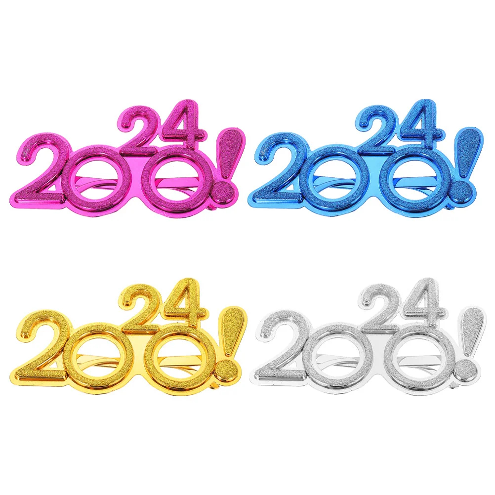 

New Year Items Plastic 2024 Yearglasses Modeling Eye Wear Performance Props 2024 Modeling Eye Wear Eyeglasses Decor