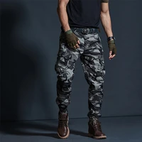 high quality casual pants men military tactical jogging camo cargo pants multi pocket fashion black military pants