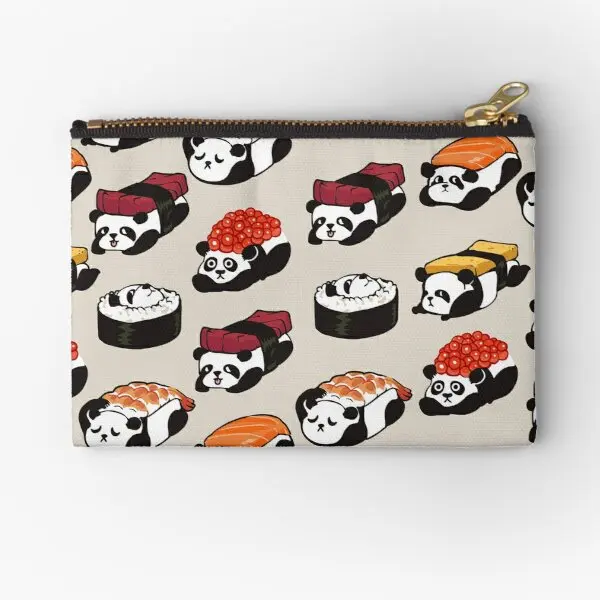 

Sushi Panda Zipper Pouches Cosmetic Coin Socks Wallet Pure Storage Money Women Packaging Small Key Bag Underwear Panties Pocket