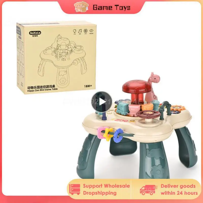 

Animal Park Mini Game Table Electric Light Music Hand Beat Drum Desktop Multi-function Game Table Noise Maker Musical Toy Gifts
