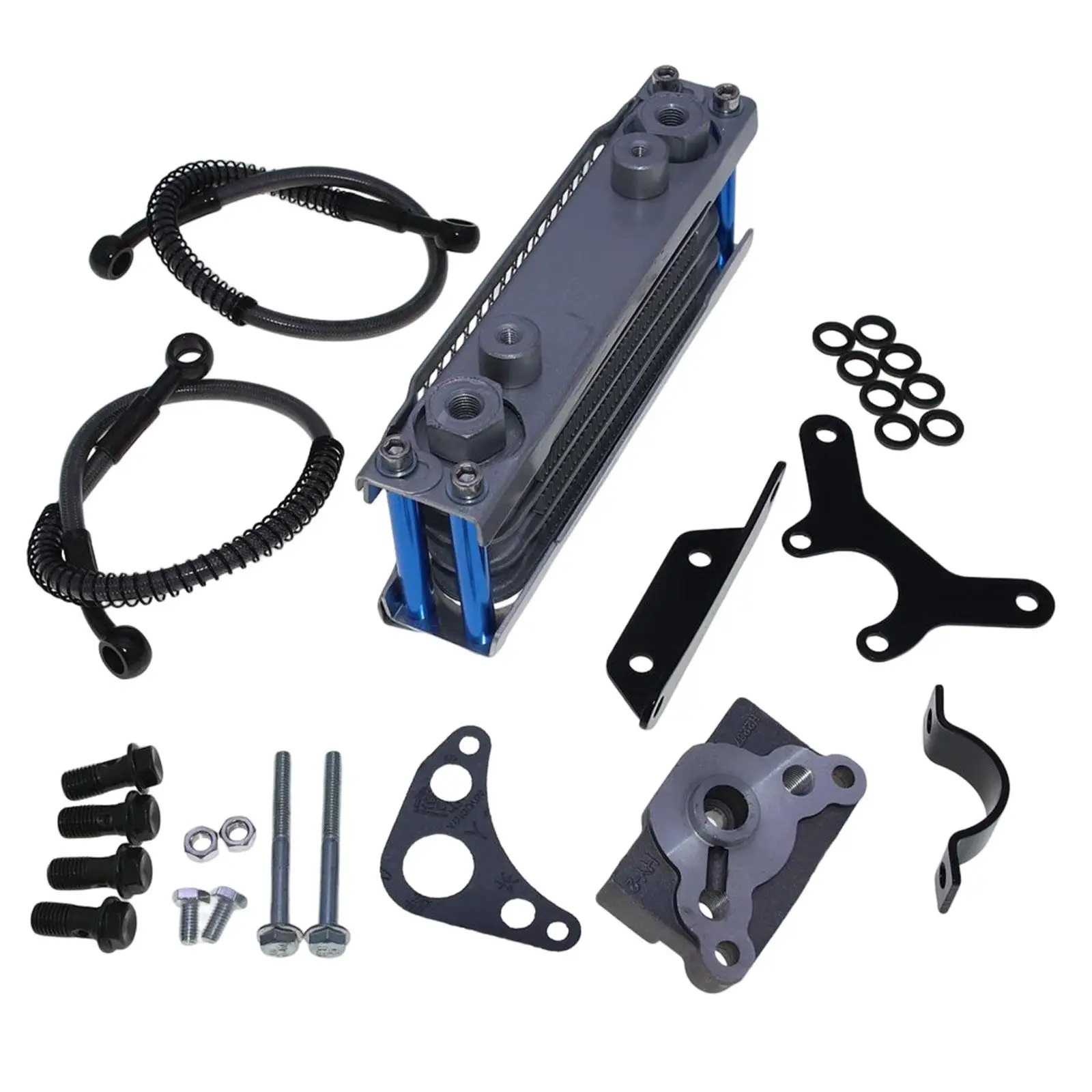 

Oil Cooler Set Premium Durable for Bike 70cc 110cc 125cc 140cc