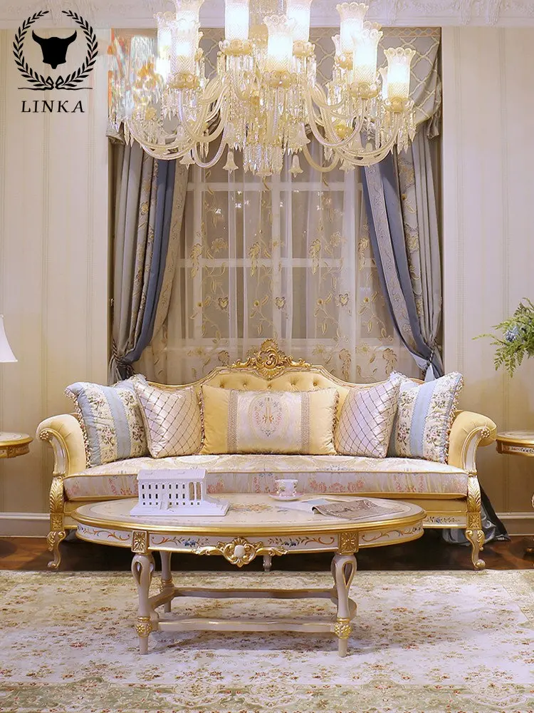 

Романтический Французский диван ручной работы для гостиной в сочетании с фотографией
