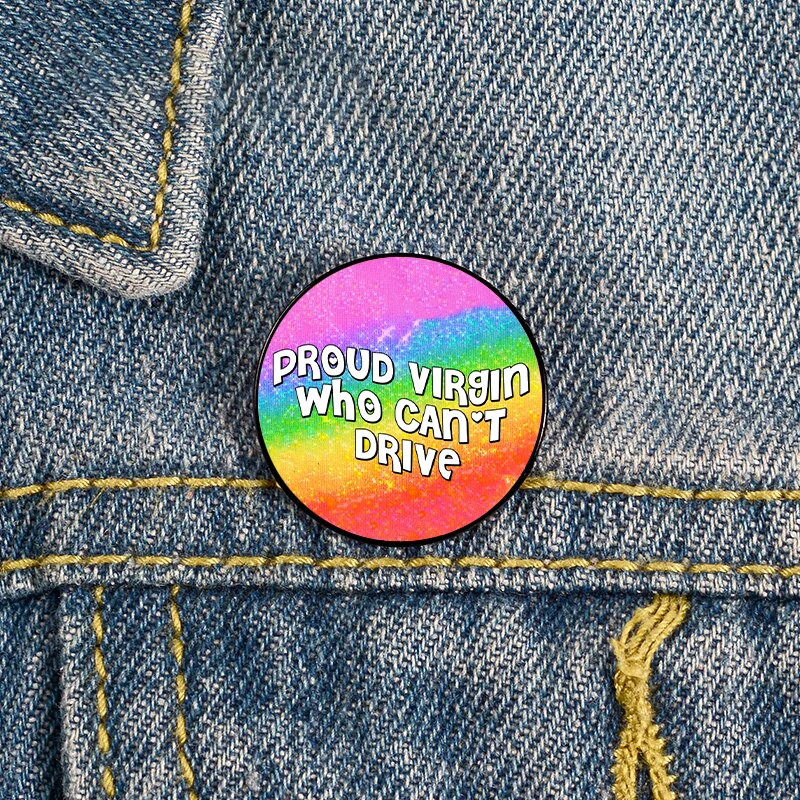 

Mental Health proud who can't drive Printed Pin fashion custom Retro vintage Brooches Shirt Lapel teacher Bag Badge pins