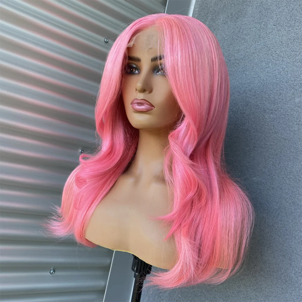 Индивидуальный синтетический передний парик из смеси человеческих волос