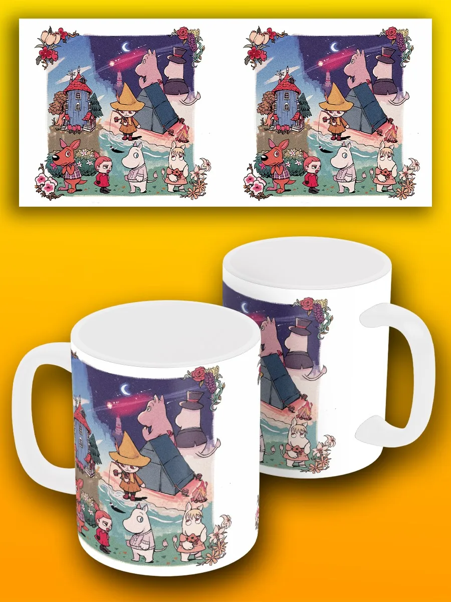 Кружка белая мультфильм муми тролль moomin - 6725