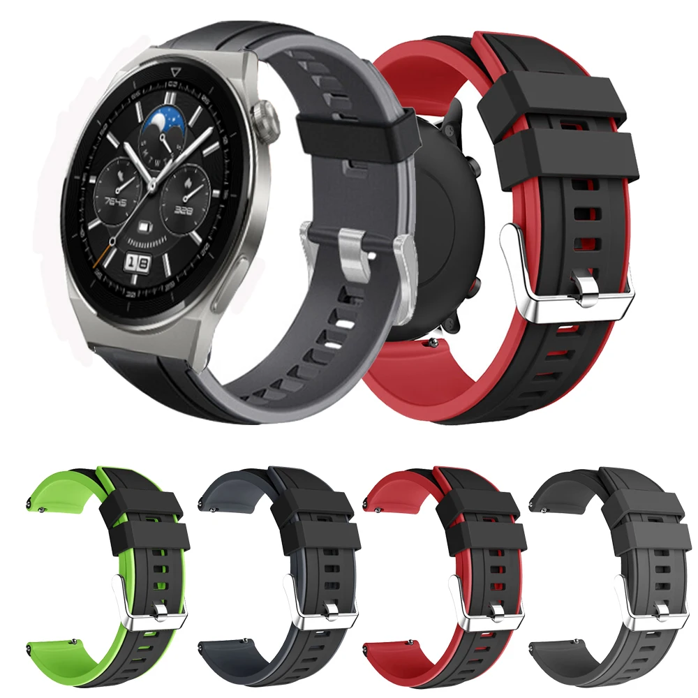 

Ремешок силиконовый для Huawei Watch GT 3 Pro 46 мм 43 мм, спортивный браслет для Huawei GT2 GT 3 42 мм/GT 2 Pro Runner 2E, 20/22 мм