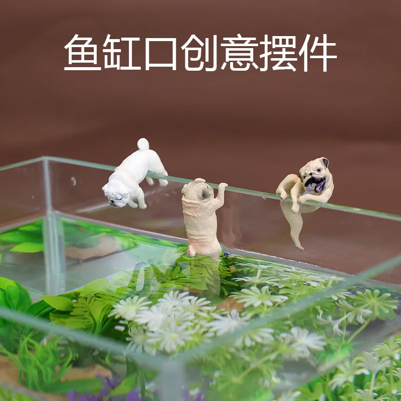 

Креативные мини-украшения для аквариума, Симпатичные Мультяшные собаки, лазание, собака, ПВХ подвеска, аквариум, настенный Ландшафтный декор, Декор