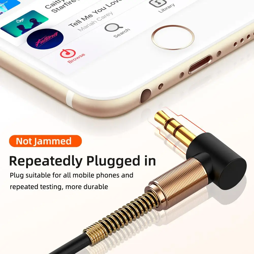 

3.5mm Elbow Spring Audio Extension Cable For Mobile Phone Computer Speaker Portable Retractable Copper Audio Cable