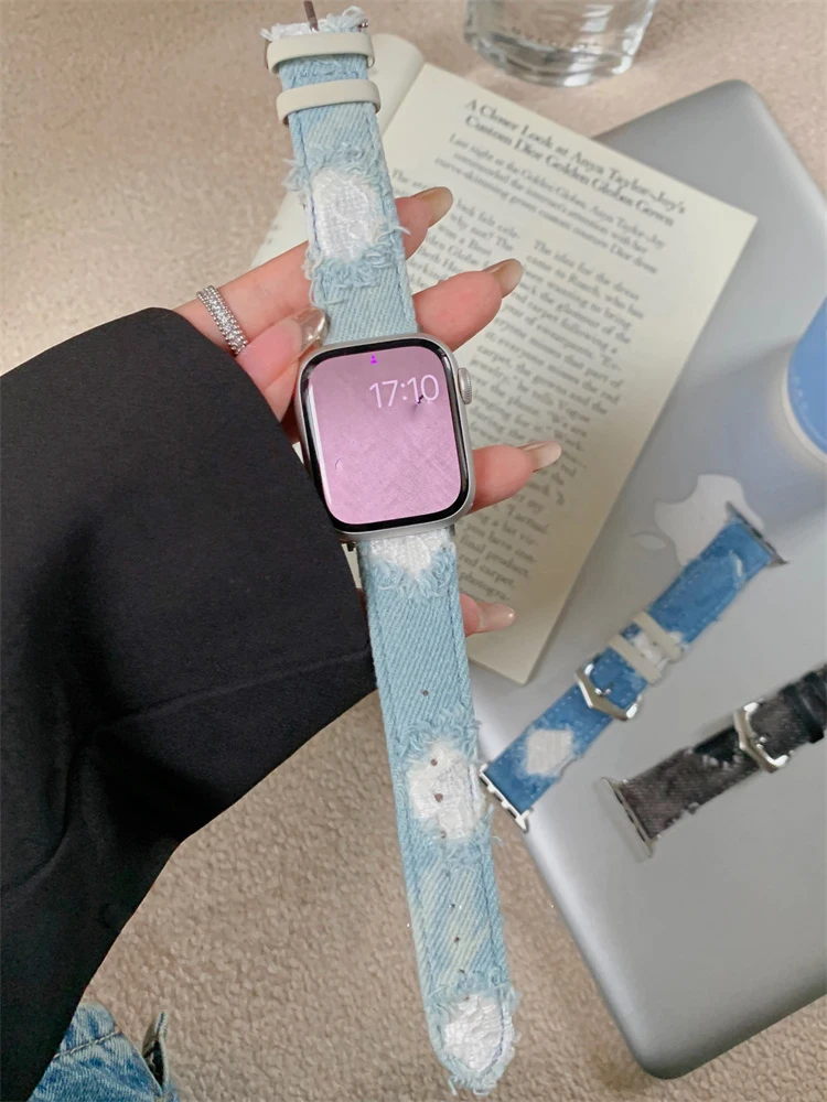 

Ремешок в корейском ретро-стиле с кисточками, ковбойский браслет для Apple Watch 45 мм 40 41 мм 38 мм 44 мм, мужской и женский браслет для iwatch 8 SE 7 6 5 4 3