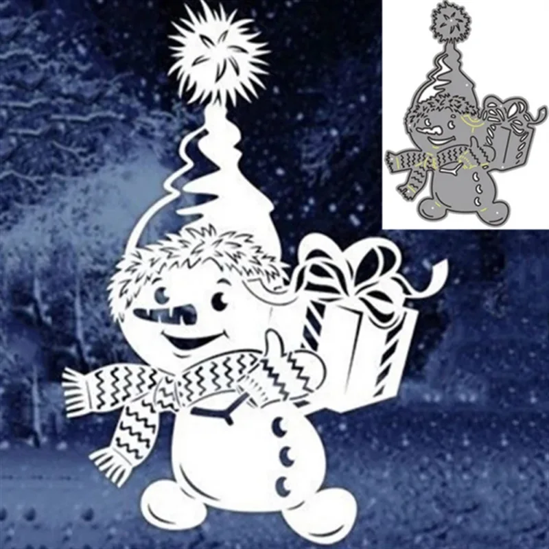 

2022 New Christmas Snowman Metal Cutting Dies Scrapbook Die Cuts Punch Mold Album Embossing Stencil Card Crafts Blade Template