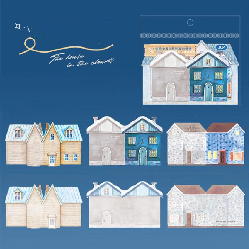 

Mr Paper стикеры для заметок "Домик среди облаков", набор из 30 штук