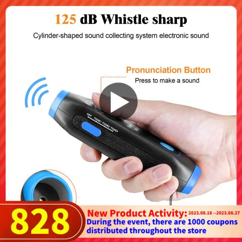 

Electronic Whistle 125dB High Volumnoutdoor Camping Hiking SOS Light Flashlight Emergency Whistle Belt With Lanyard
