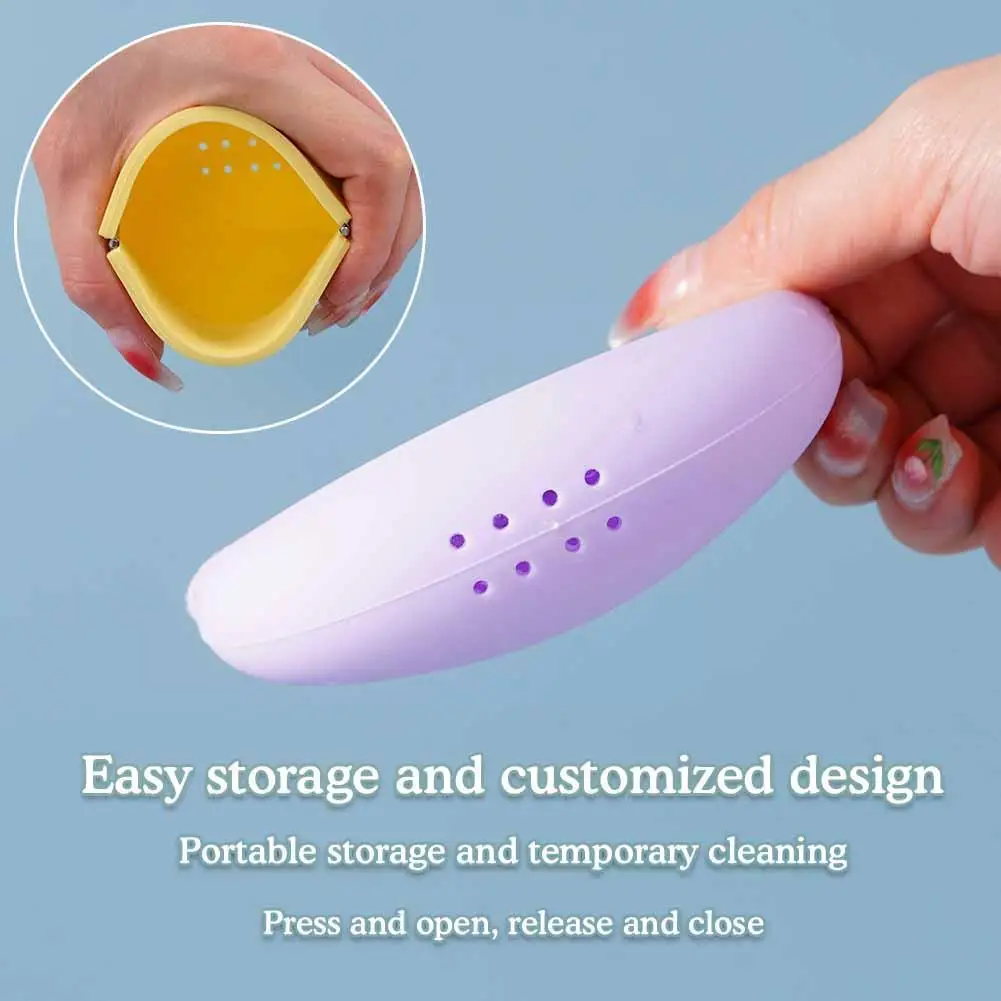 

Soft Silicon Orthodontic Retainer Denture Storage Guard Orthodontic Hole Mouth Vent With Retainer Dental Box Container Z4t0