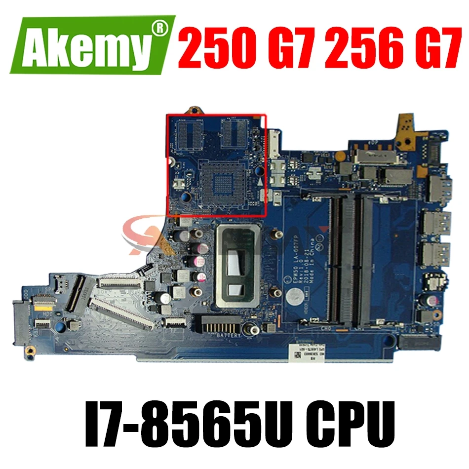 

For HP Pavilion 250 G7 256 G7 15-DA laptop motherboard L49976-601 L49976-001 EPW50 LA-G07FP With I7-8565U CPU 100% fully tested