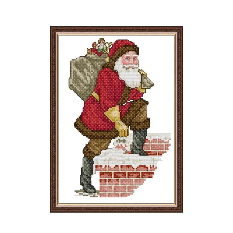 

Santa Claus 9 cross stitch kit aida 14ct 11ct count print canvas stitches embroidery DIY handmade