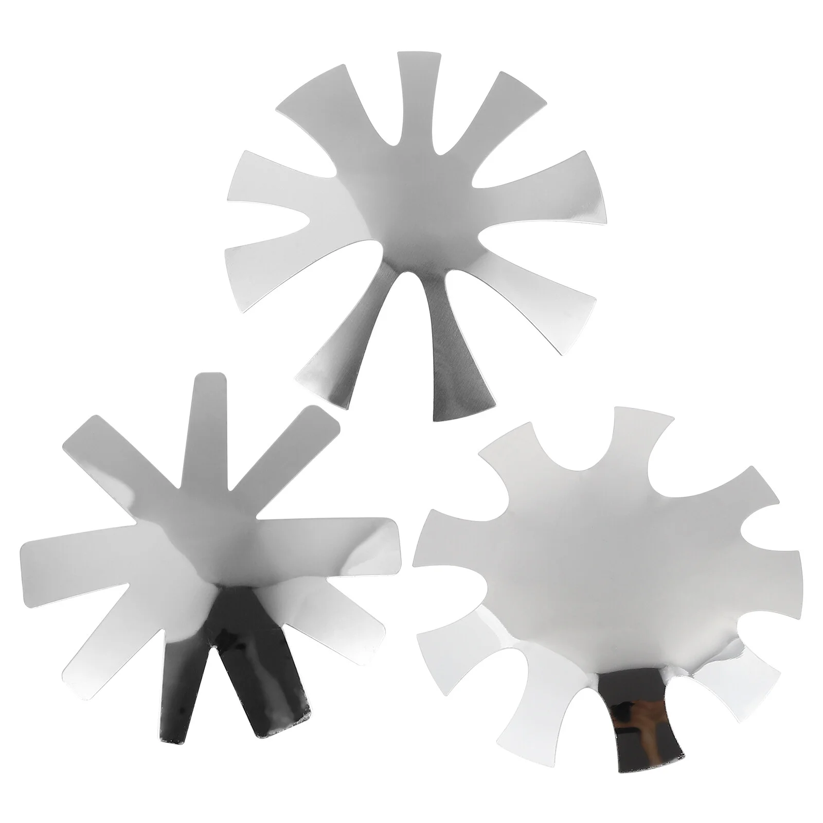 

3Pcs Stainless Steel Nail Trimmer Templates Manicure Module Gel