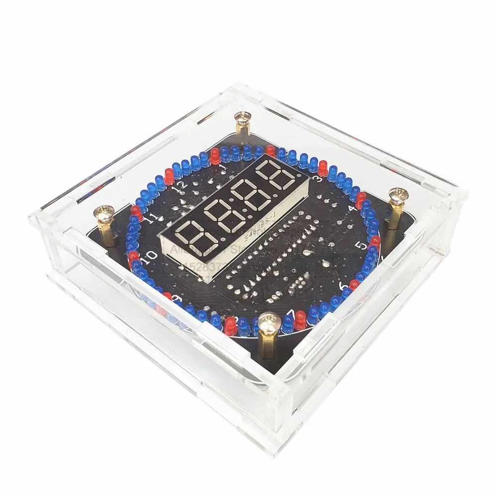 Электронный комплект сделай сам часы с вращасветодиодный светодиодным чипом IC