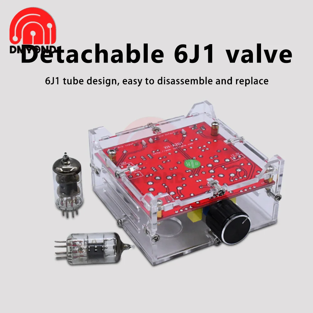 Hi-Fi 6J1 класс A усилитель мобильной трубки готовая плата с акриловой оболочкой |