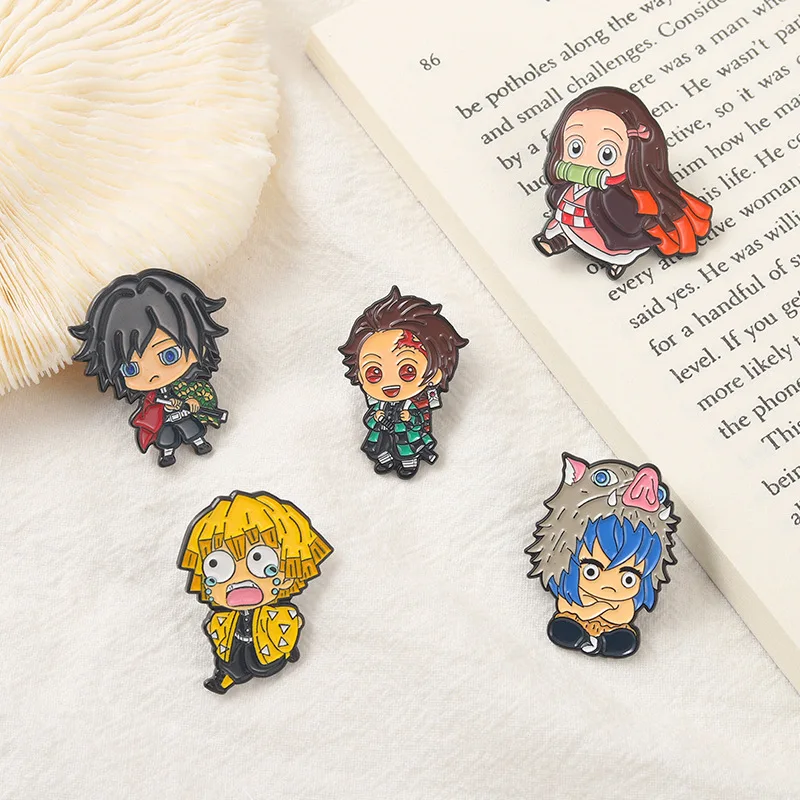 

Anime Character Dripping Oil Pins Backpack Clothing Accessories Alloy Enamel Lapel Pins Brooches Badge