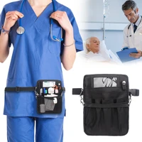nurse fanny pack portable adjustable nurse waist organizer belt with carabiner shoulder strap medical utility waist pack black
