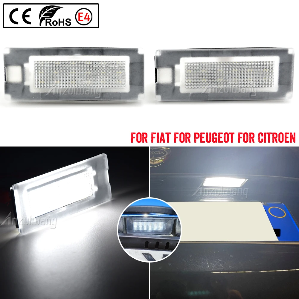 

For Peugeot Boxer LED Number License Plate Light Lamp For Fiat Ducato Citroen Jumper Bus Kasten 06-20 Error Free Car Accessories