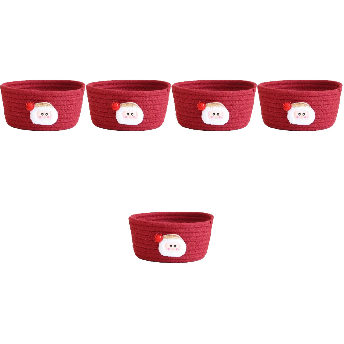 

5x Cotton Basket Container Baskets Bin Woven Rope Basket Small Woven Basket Woven Gift Basket Storage Baskets