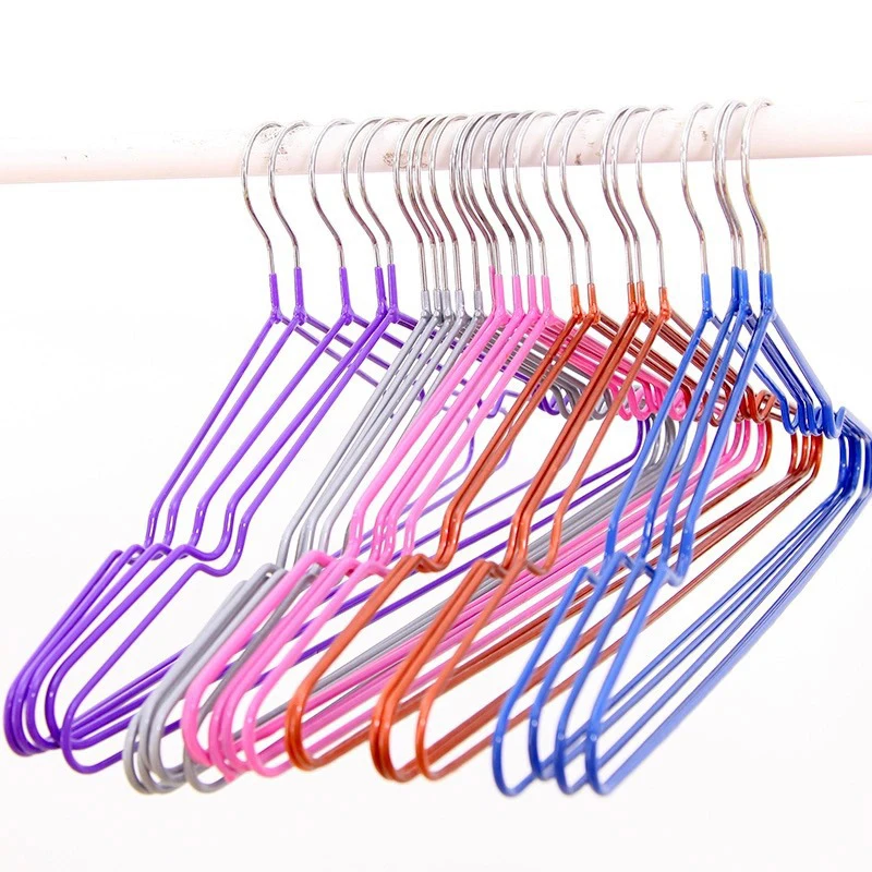 

10pcs Non-Slip Metal Hengers Shirt Coat Trouser Hook Hangers Laundry Clothes Drying Rack Home Closet Wardrobe Organizer