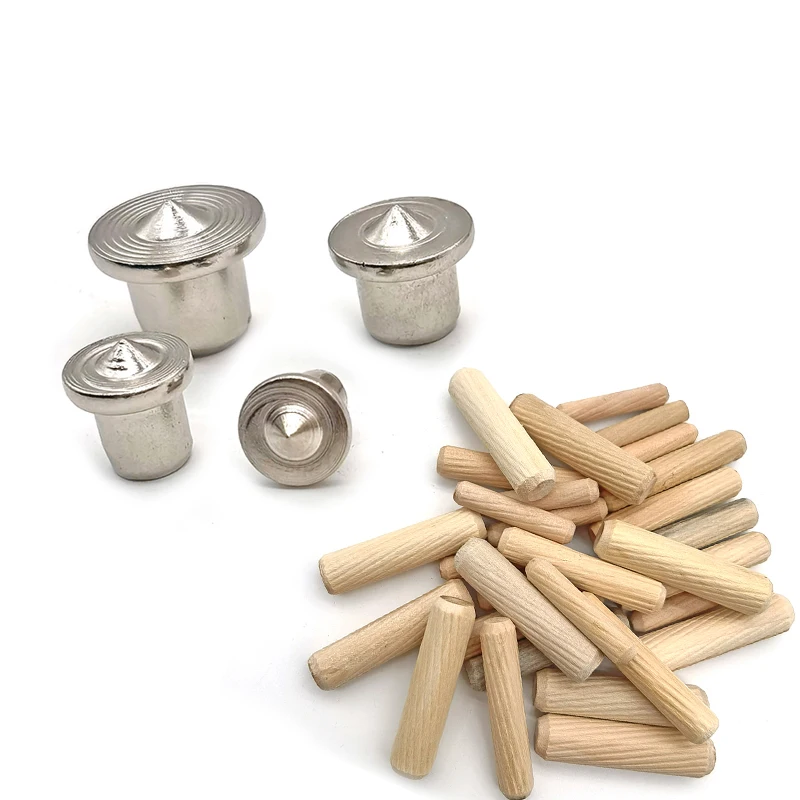 

44pcs/set 6mm 8mm 10mm 12mm Dowel Tenon Center Set Woodworking Top Locator Roundwood Punch Wooden Furniture Centering Point