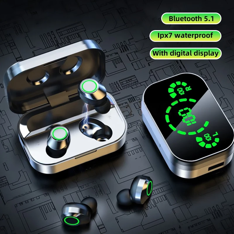 

NEW TWS Bluetooth Earphones 5.1 Wireless Stereo Earbud for All Smart Phone Sport Headphones Bluetooth Earphones In-ear Headsets