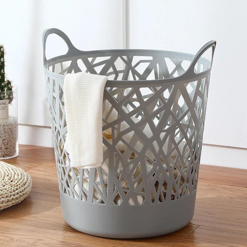 

Multifunctional Toy Silicone Dirty Clothes Laundry Basket Foldable Storage & Organization Bag Hollow Out Design Hamper