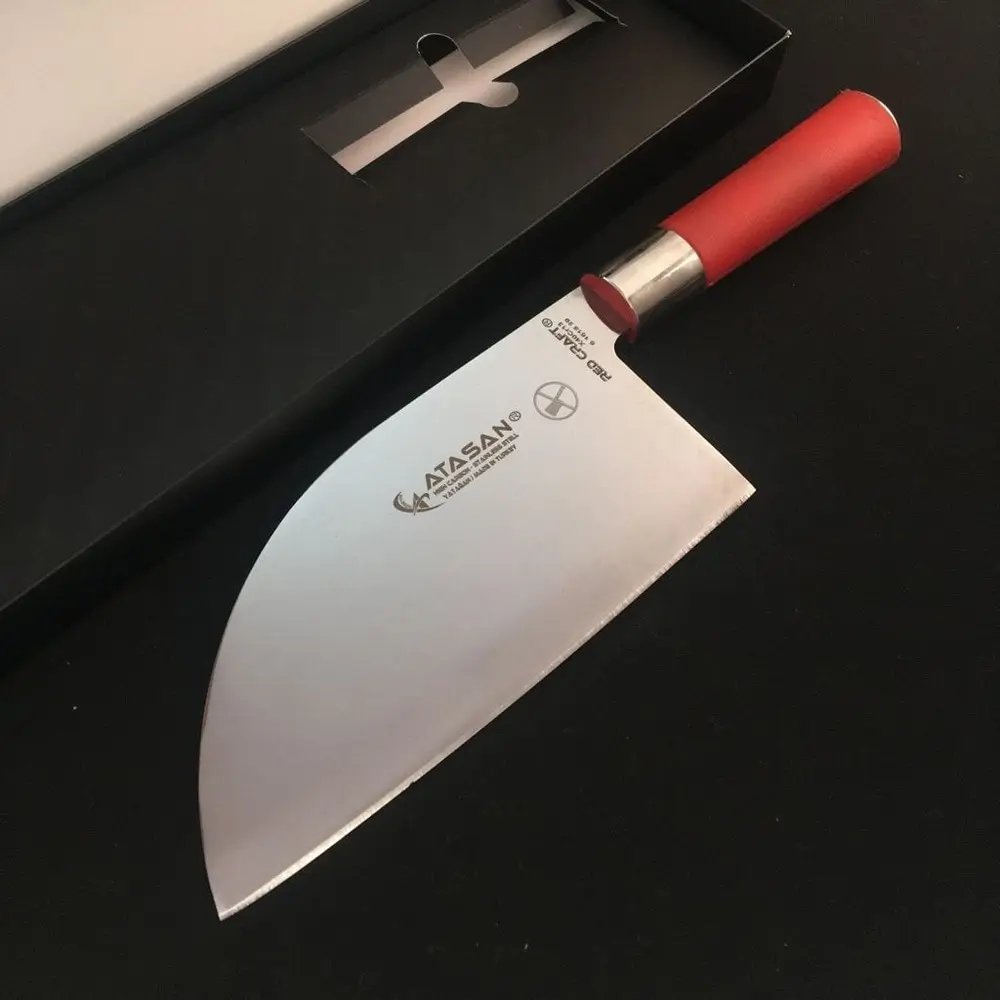 

Ножи шеф-повара ATASAN Red Craft Almazan, высококачественные профессиональные кухонные ножи из нержавеющей стали для стейка мясника