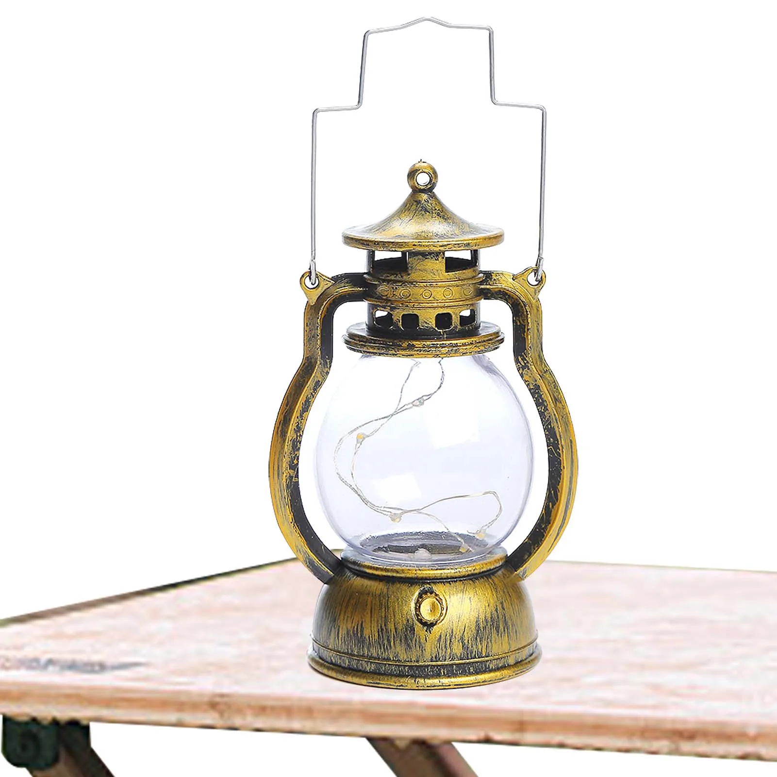 

Portable Retro Camping Lamp Warm Light Led Camp Lantern 3*AA Battery Lightweight Tent Light For Outdoor