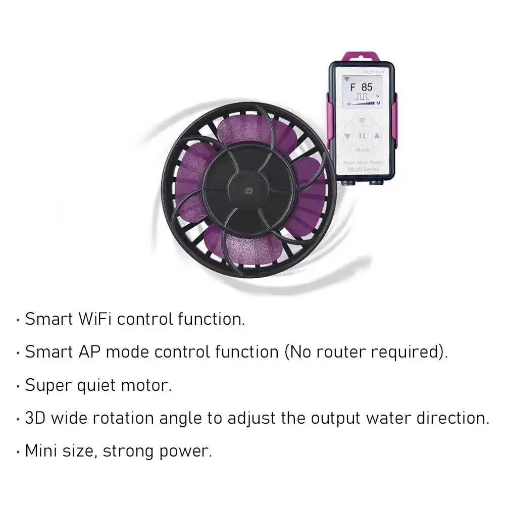 Фото Аквариумный волногенератор Jebao серии MLW, умное управление по Wi-Fi, контроллер с ЖК-дисплеем, насос для создания течения в морском аквариуме. №3
