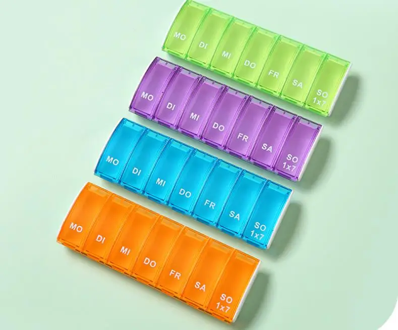 

Портативный 7-дневный Еженедельный фотобокс, держатель, органайзер для хранения, контейнер, чехол, коробка для таблеток, разделители SN4404