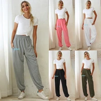 ephex casual sports pants solid color home leisure all match sweater pants leggings loose thin pants slim straight trousers
