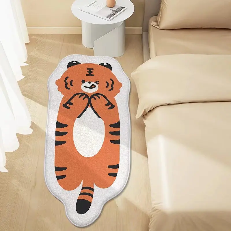 

Нестандартный ворсистый мультяшный коврик с животными для гостиной кавайный ковер из искусственной шерсти для детской спальни прикроватн...