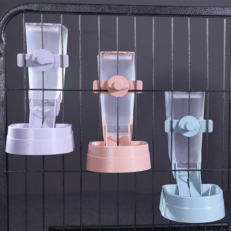

New 2L Pet Hanging Food Dispenser Multipurpose Cats Feeder Cage Device Adjusted Hangable Dog Bowl 500ML Pet Drinking Bowl
