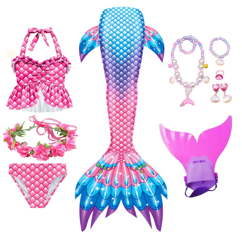 Детский женский костюм Русалочки пляжная одежда для косплея Хэллоуина |