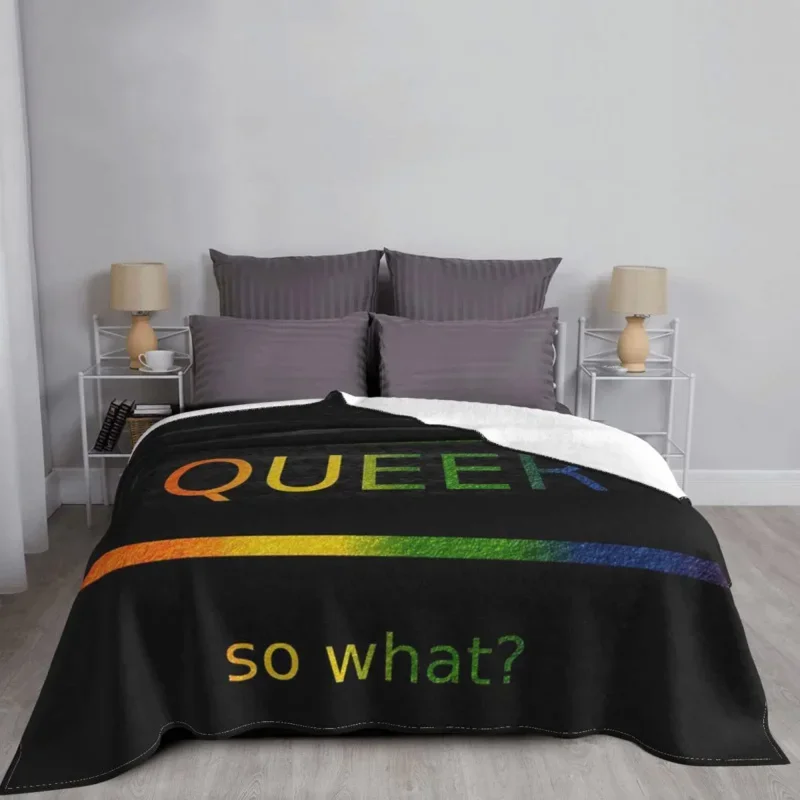 

Rainbow Gay Pride Lgbt Blankets Flannel All Season Portable Warm Throw Blanket For Bed Travel Rug Piece