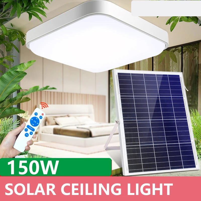 

Solar ceiling light 150W household indoor high power living room corridor balcony bedroom aisle courtyard light Sunlight charge