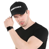dsqicond2 black and white minimalist tennis stick dsq high quality mens hat custom design logo cap mens dad hat