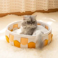 Soft Dog Bed Round Washable Plush Cat Bed House For Dogs Bed Pet Dog Mat Sleeping Dropshipping Center 2022 Best Selling Products