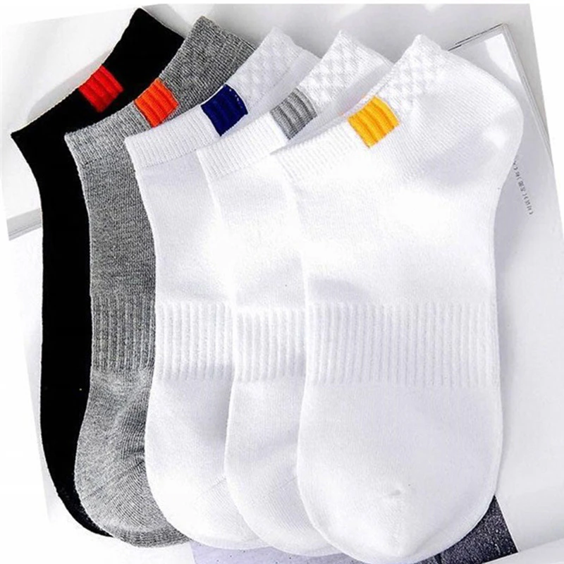 

10 шт. = 5 пар/лот модные летние хлопковые мужские зимние спортивные носки-лодочки