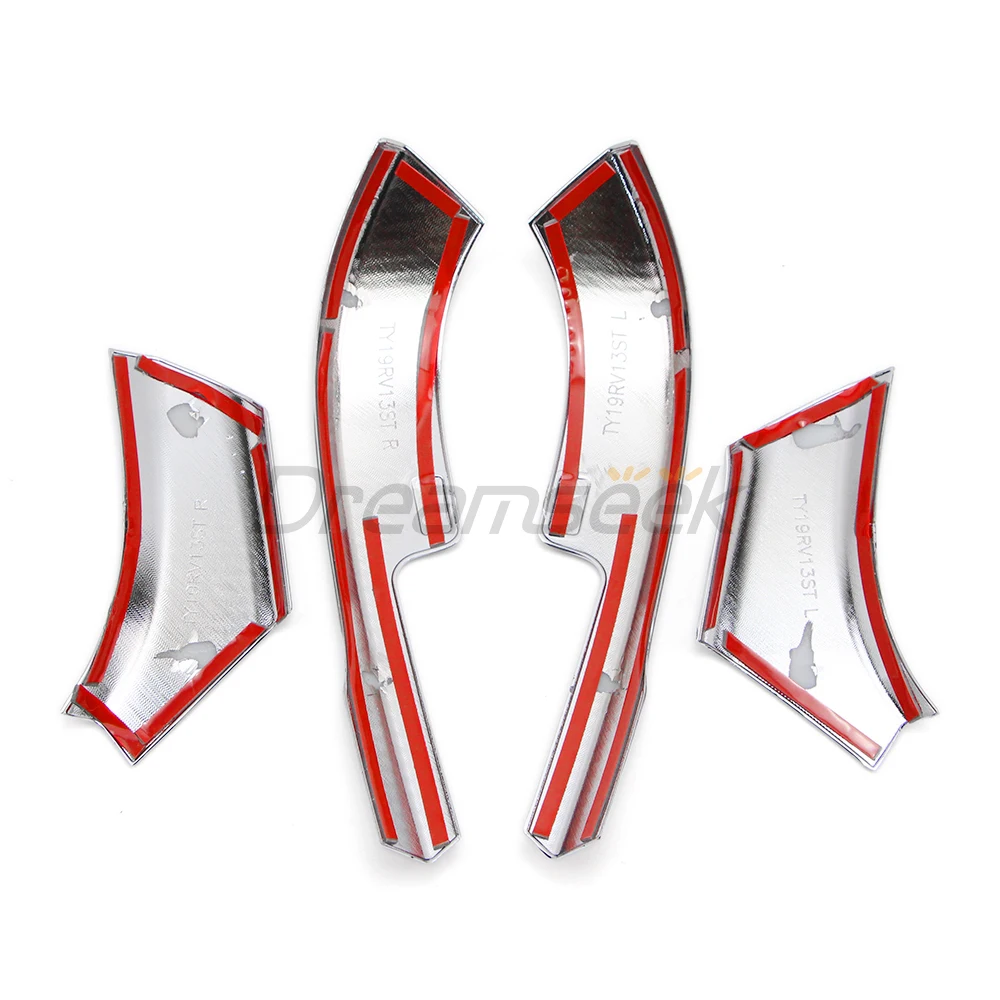 4 шт. хромированные наклейки на боковое зеркало заднего вида для Toyota RAV4 XA50 2019 2020 2021