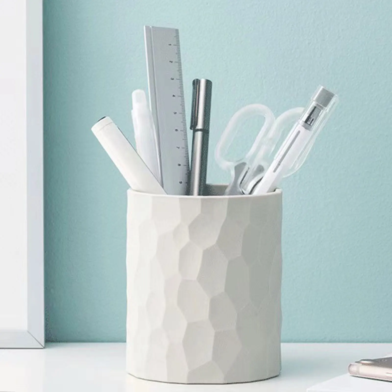 

Creative Pen Holder Silicone Large Capacity Pen Pencil Pot Brush Storage Container Box Stationery Desk Organizer